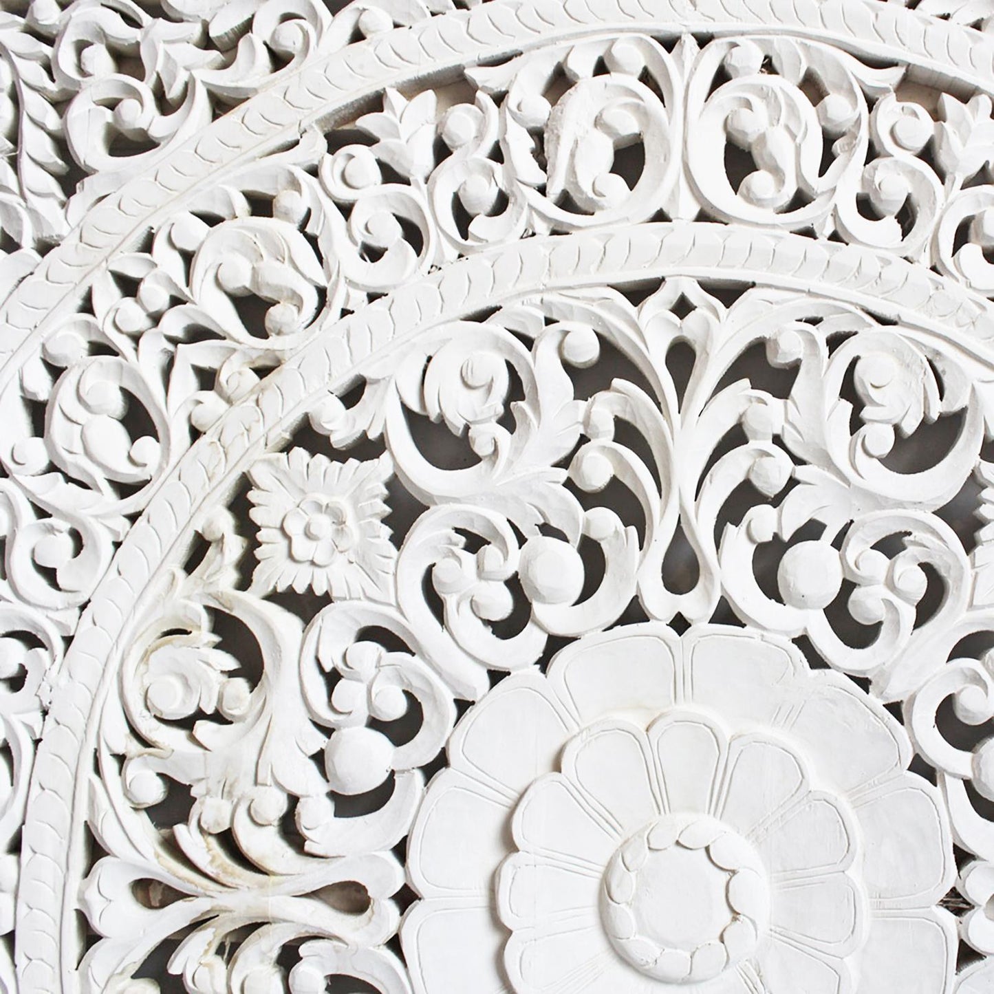 natural wood carved headboard for cozy interiors - The Leaf Crafts