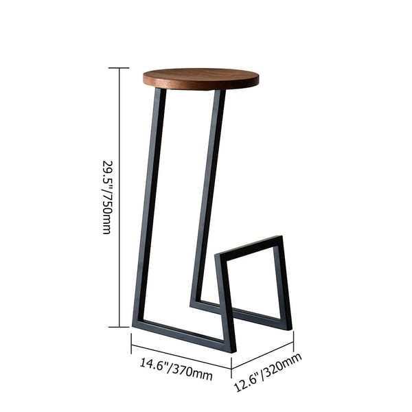 Stylish wooden counter stool for kitchens, bars, and modern interiors - The Leaf Crafts