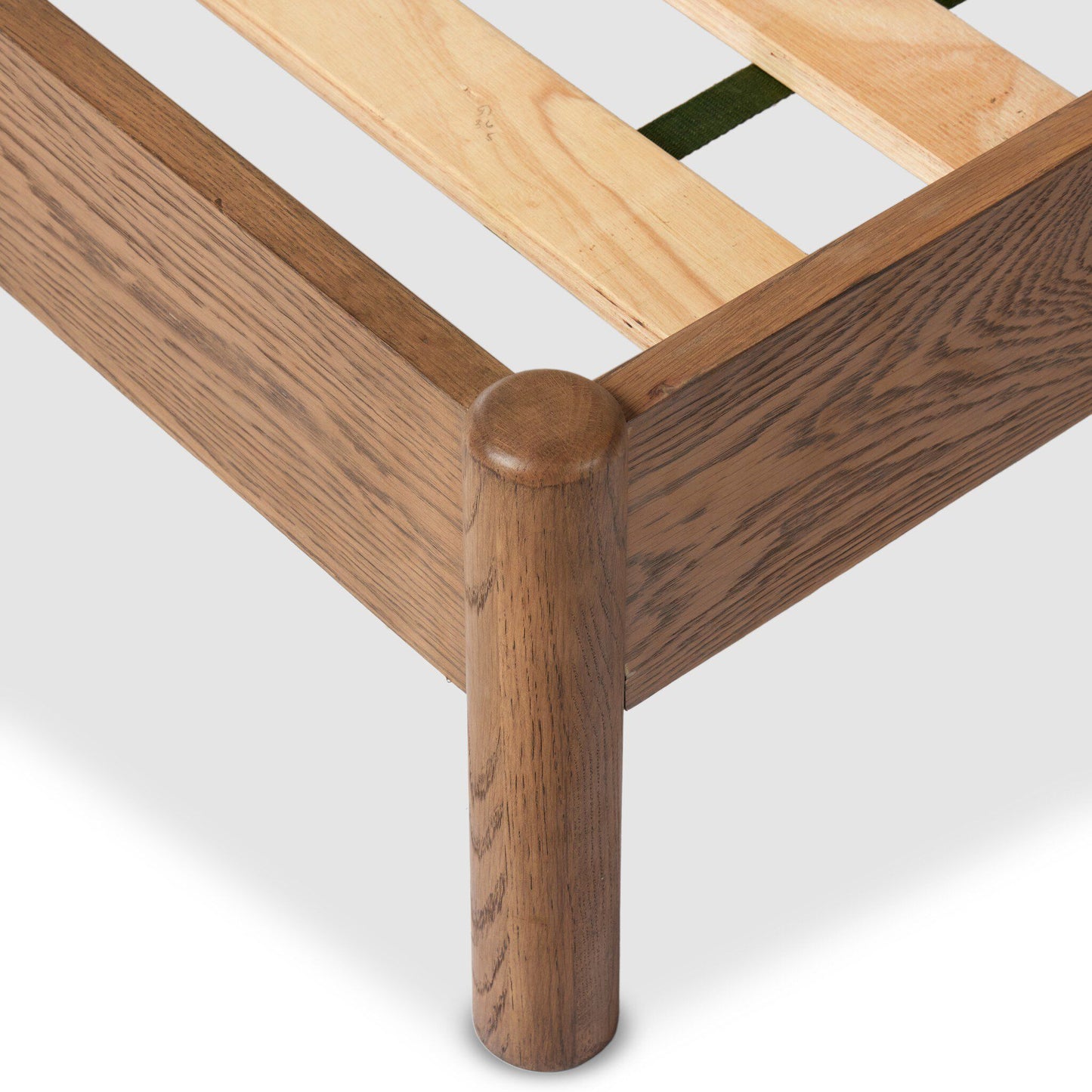 modern wooden bed frame with comfortable upholstered support