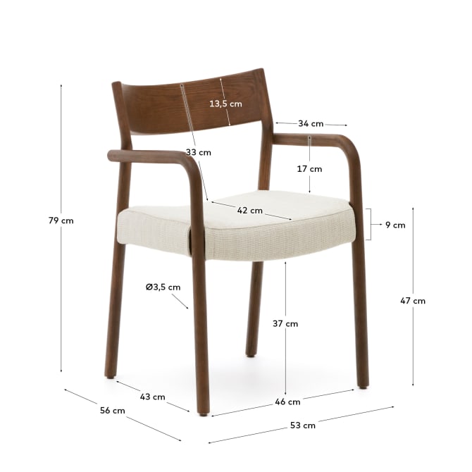 wooden dining chair with sophisticated craftsmanship