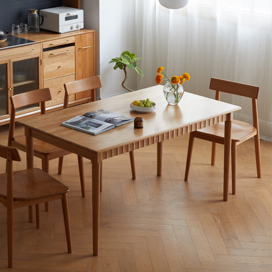 stylish family dining table with timeless wood craftsmanship - The Leaf Crafts