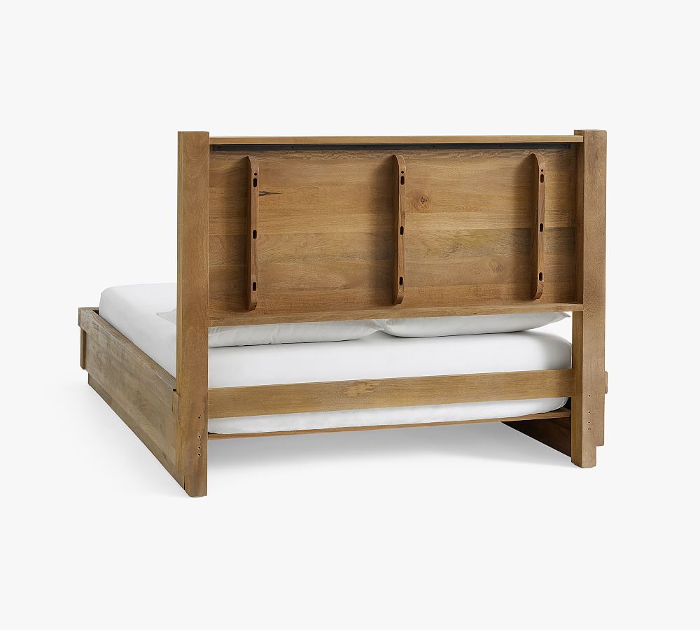 Sylvie Mango Wood Bed - The Leaf Crafts