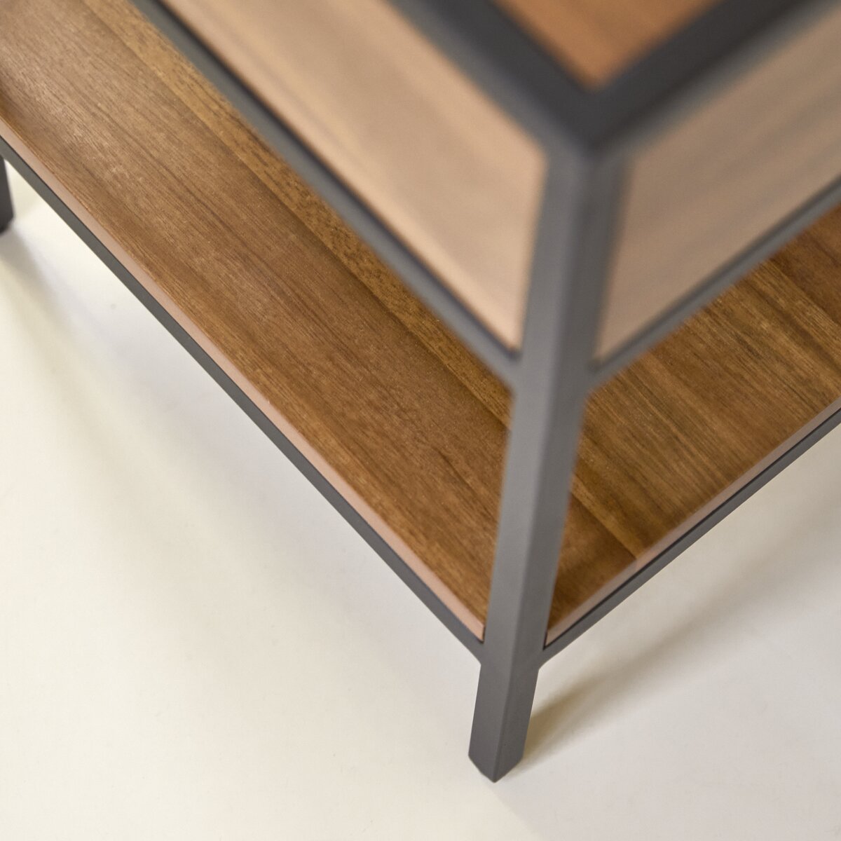 compact wooden nightstand for bedroom - The Leaf Crafts