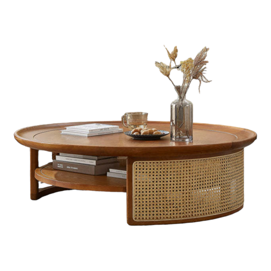 wooden coffee table with clean modern design - The Leaf Crafts