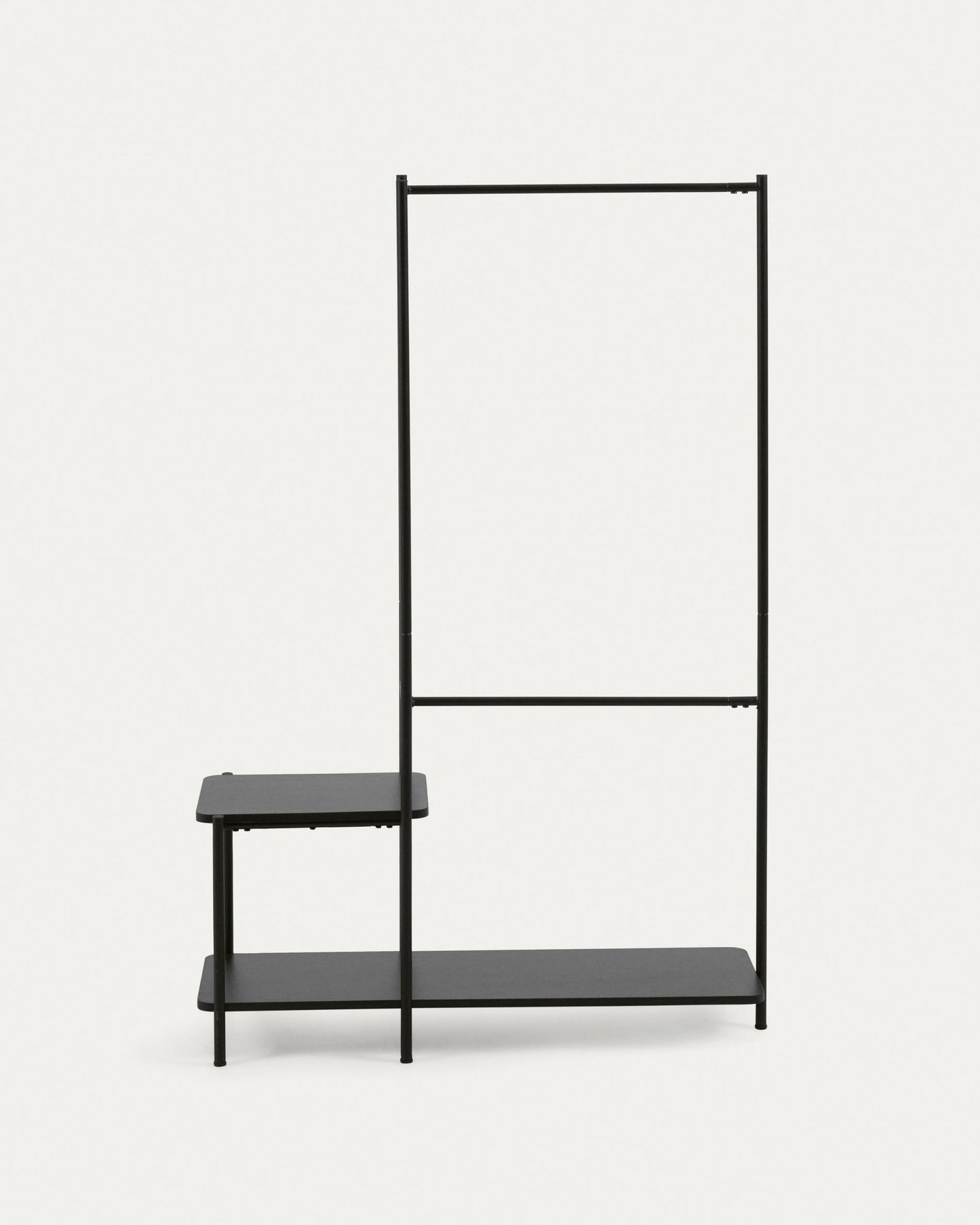 Industrial clothes rail with bench