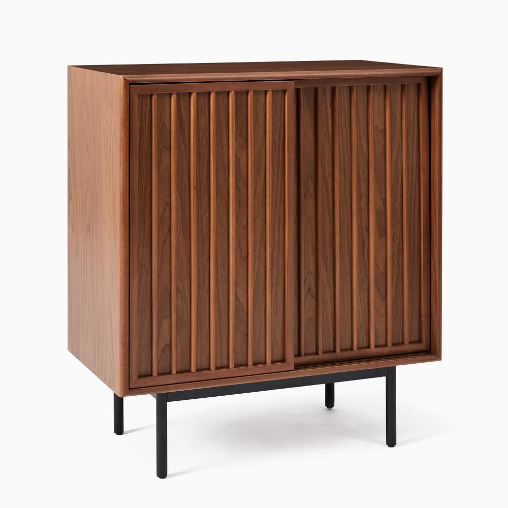 Organized storage for bottles & glassware Benzo Bar Cabinet - The Leaf Crafts