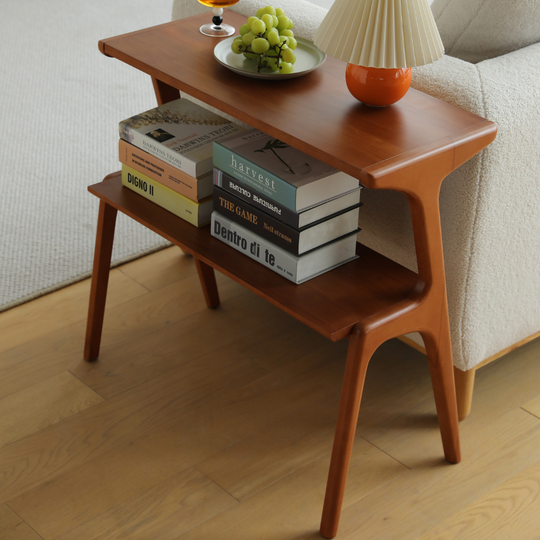 Aula Solid Wood End Table - The Leaf Crafts