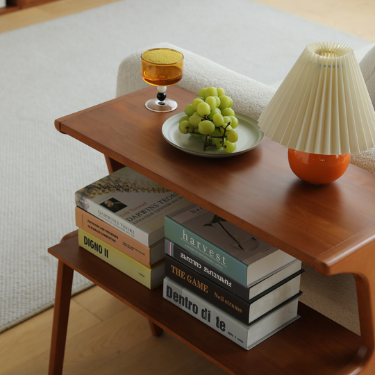 Aula Solid Wood End Table - The Leaf Crafts