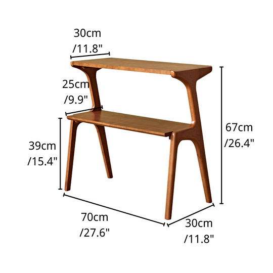 Aula Solid Wood End Table - The Leaf Crafts