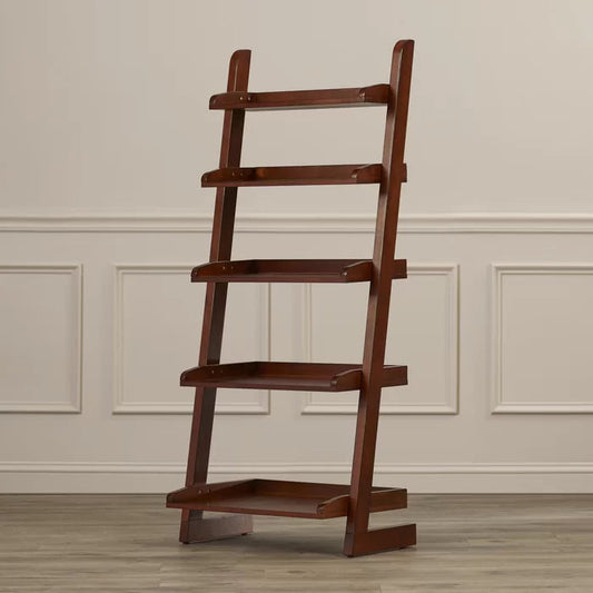 Ladder Bookcase Tray-Design Shelving Ample Space for Display - The Leaf Crafts