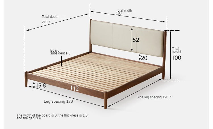 Mid-Century Sheesham Solid Wood Bed - The Leaf Crafts