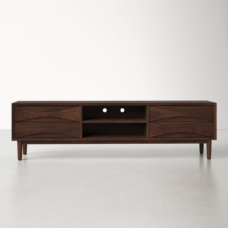 Retro solid Wood Tv Unit - The Leaf Crafts