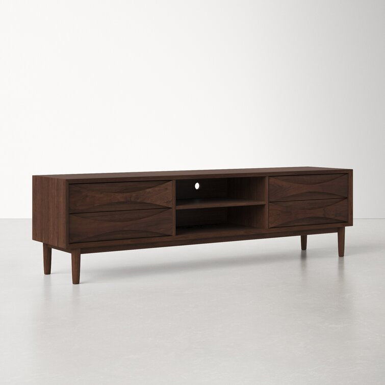 Retro solid Wood Tv Unit - The Leaf Crafts