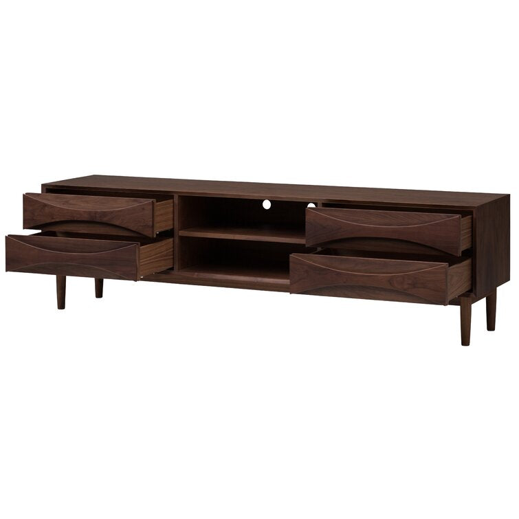 Retro solid Wood Tv Unit - The Leaf Crafts