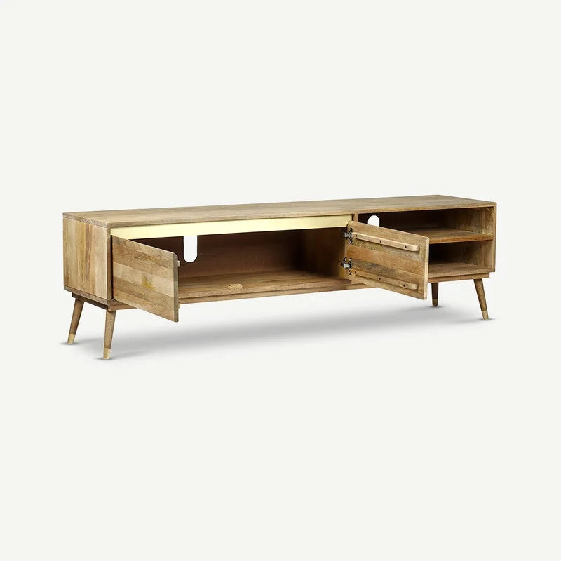 Purchasing a mid-century solid wood TV unit directly from a manufacturer ensures higher quality and better value.