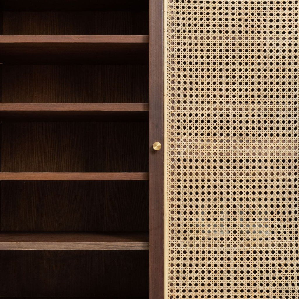 Draco Cane Shoe Cabinet - The Leaf Crafts