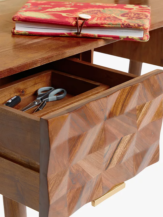 Designer wooden work table for home offices and modern interiors.The Leaf Crafts