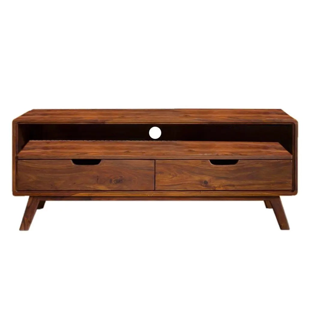 Amiya Solid Wood Tv Cabinet - The Leaf Crafts