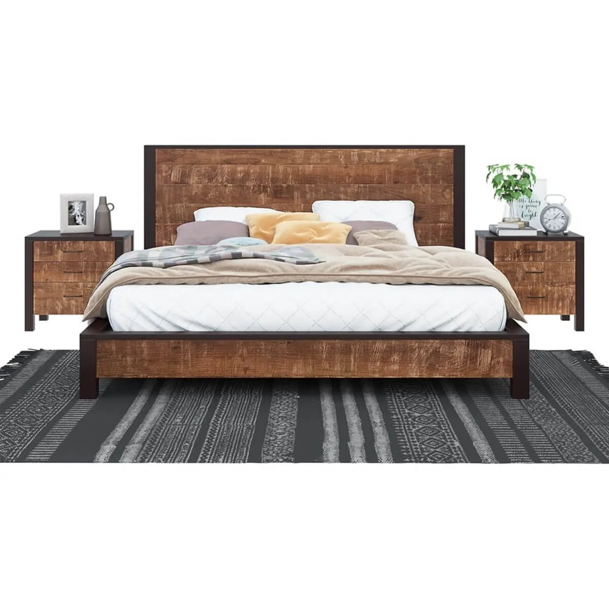 Cassandra Solid Wood Bed - The Leaf Crafts