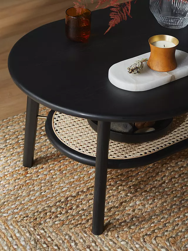 Karayal Rattan Solid Wood Coffee Table - The Leaf Crafts