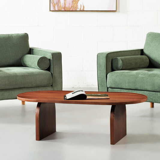Buy online Lucius solid wood coffee table for modern living room in India - The Leaf Crafts