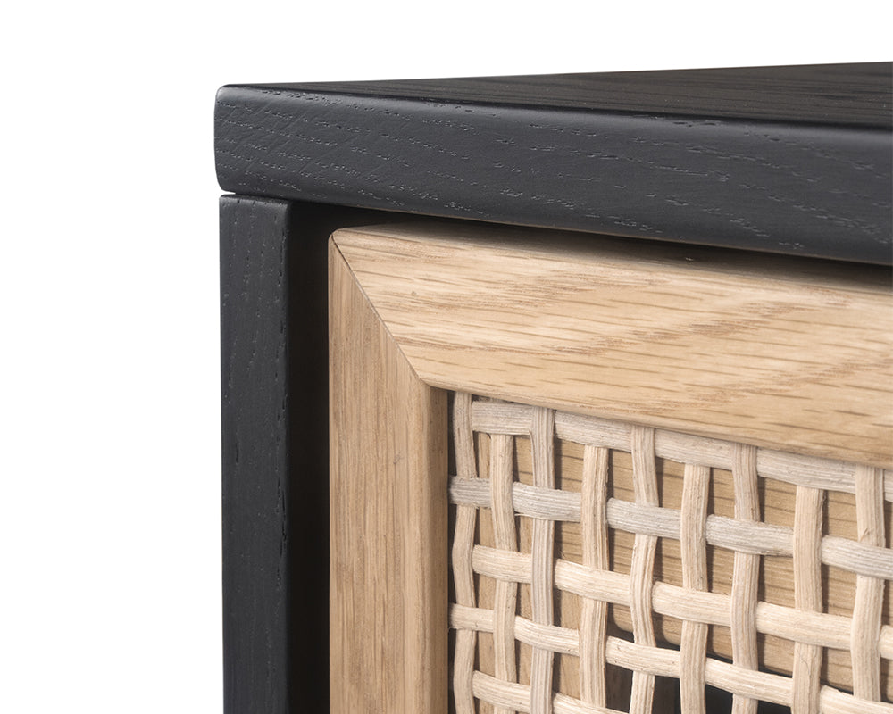 Luxury stylish rattan sideboard for dining room storage - The Leaf Crafts