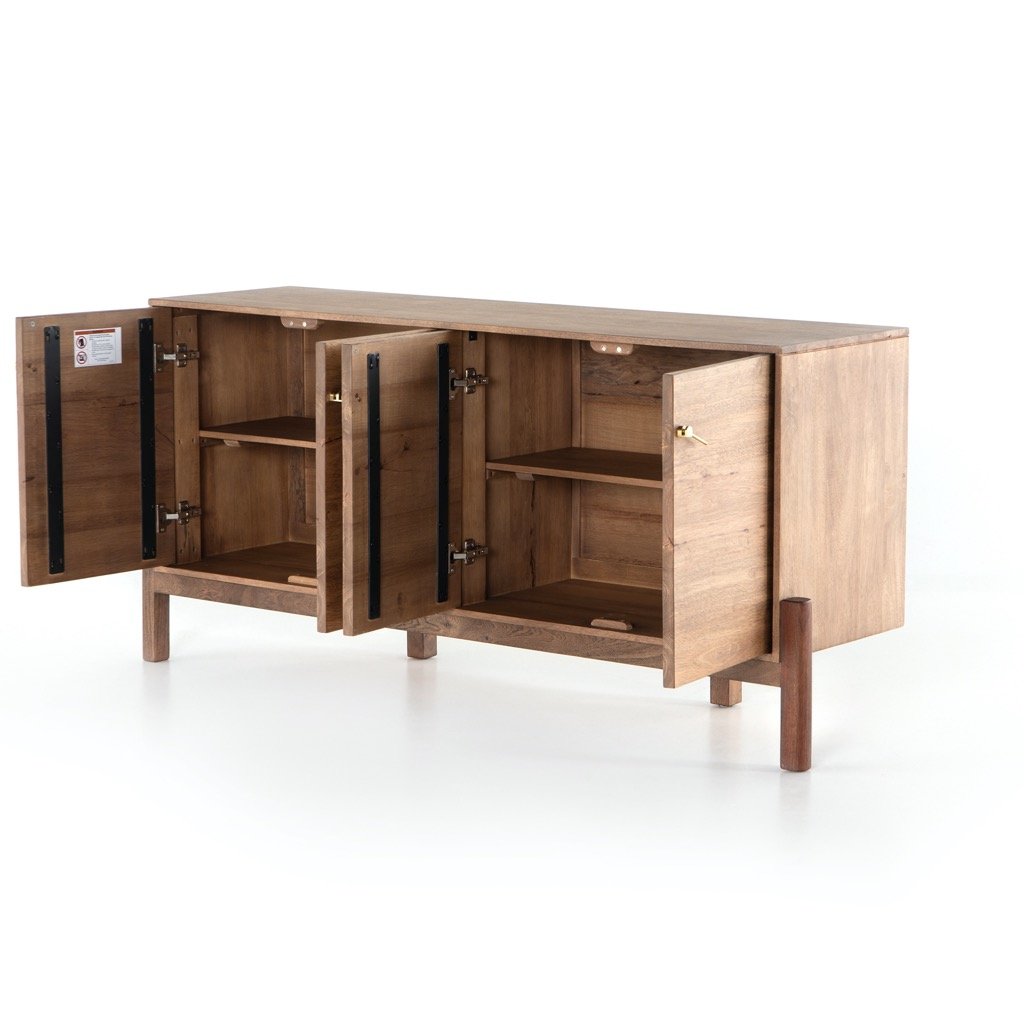 Luxury contemporary wooden storage cabinet for modern interiors - The Leaf Crafts
