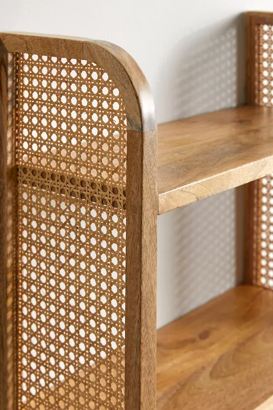 Luxury stylish rattan wall rack for entryway and bedroom- The Leaf Crafts