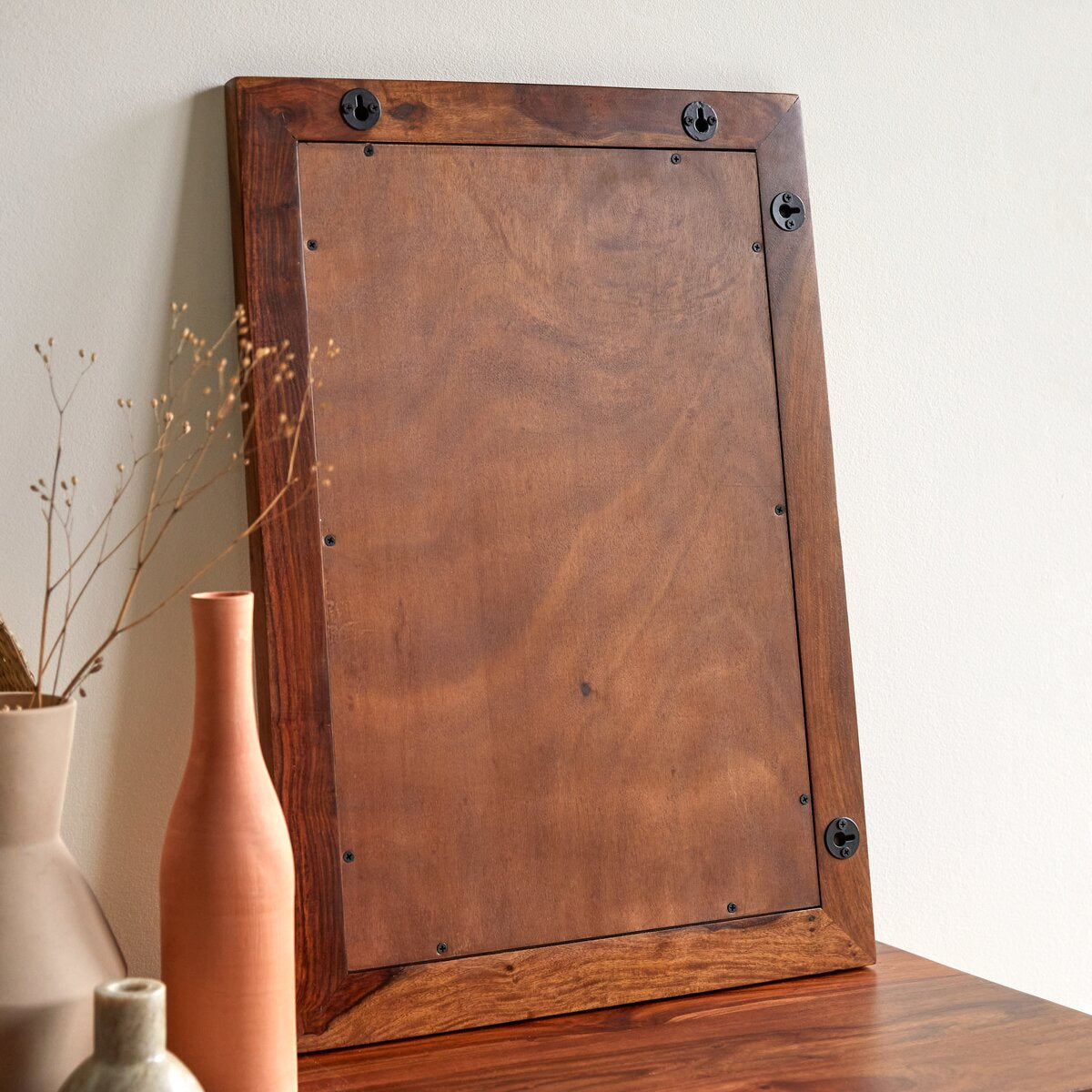 Luxury stylish wooden frame for mirror installation - The Leaf Crafts