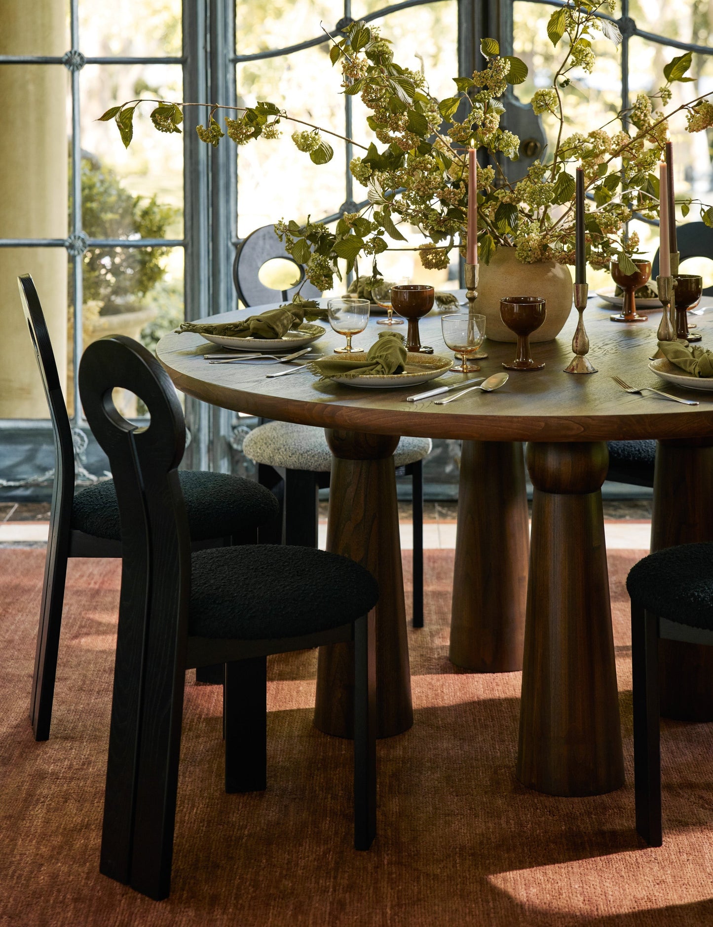 Luxury handcrafted wooden dining table with premium finish