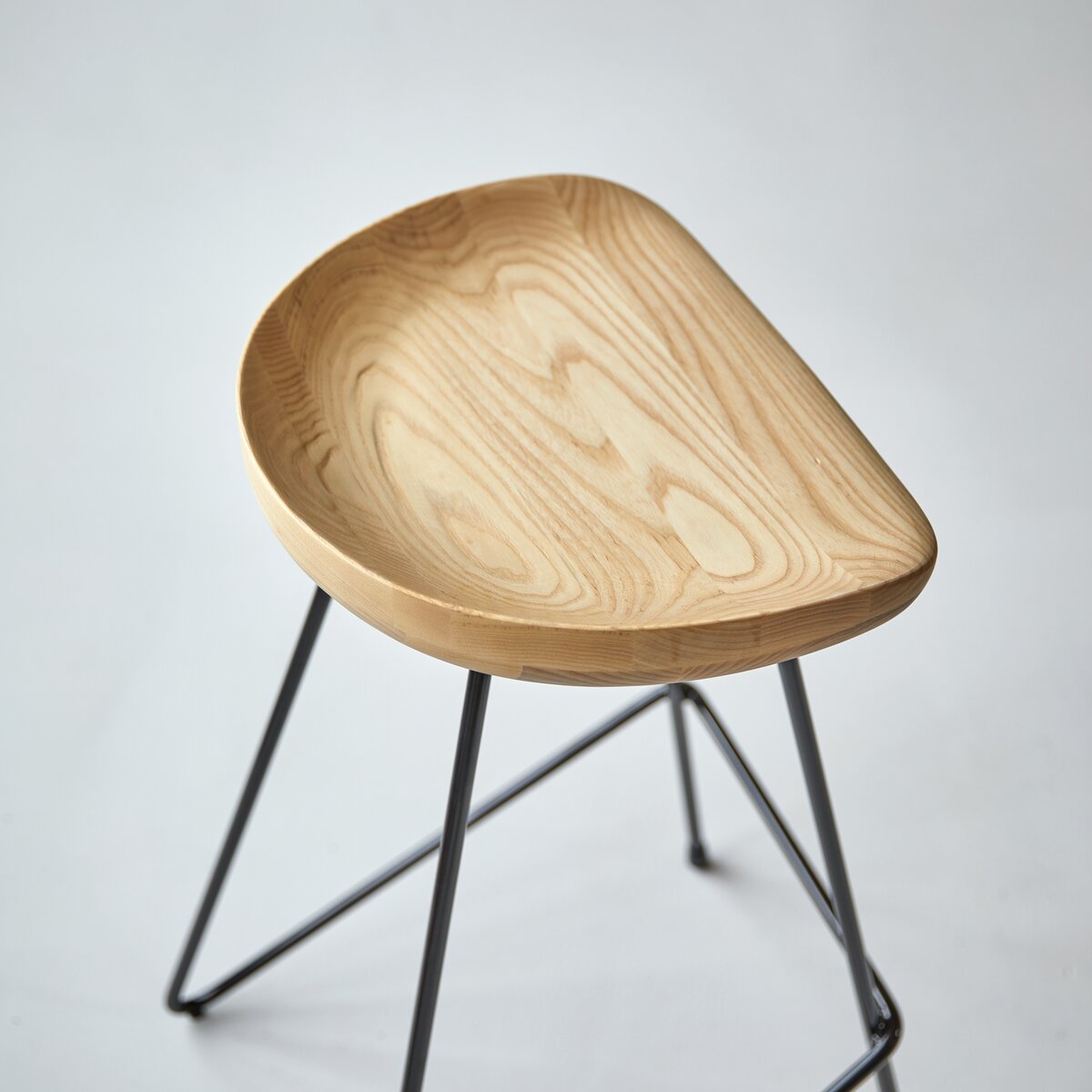 Luxury handcrafted wooden counter stool with premium finish - The Leaf Crafts