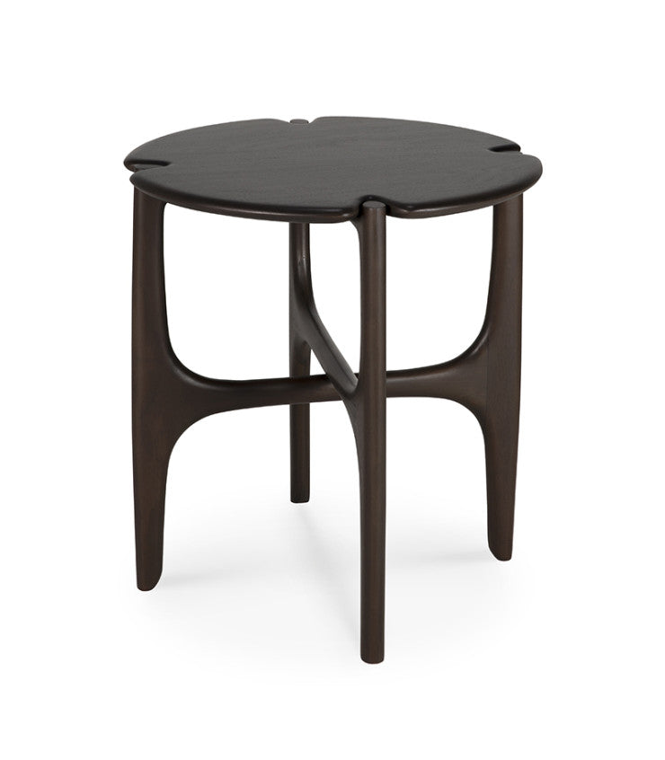 Luxury handcrafted wooden end table with premium finish- The Leaf Crafts