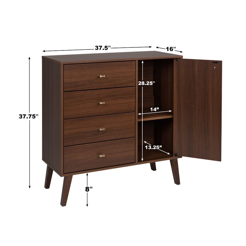 minimal wooden dresser for bedroom storage - The Leaf Crafts