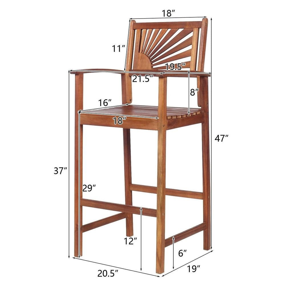 Luxury kitchen counter bar chair wood - The Leaf Crafts