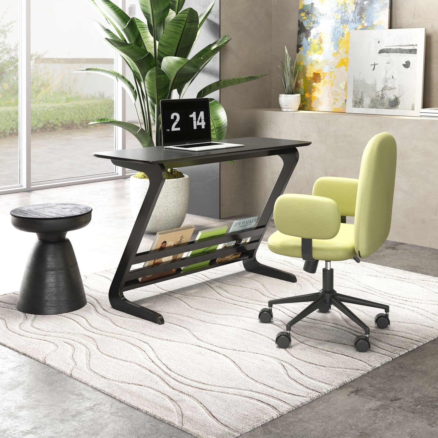 Luxury modern solid wood entryway table design