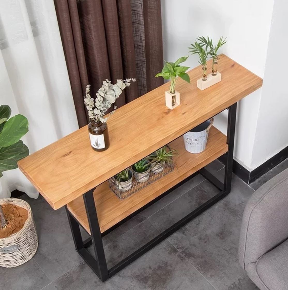 Luxury contemporary wooden console design- The Leaf Crafts
