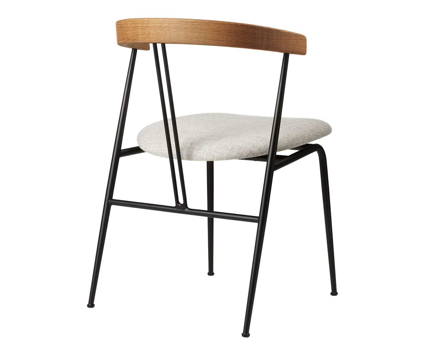 Luxury solid wood and metal dining chair with industrial design