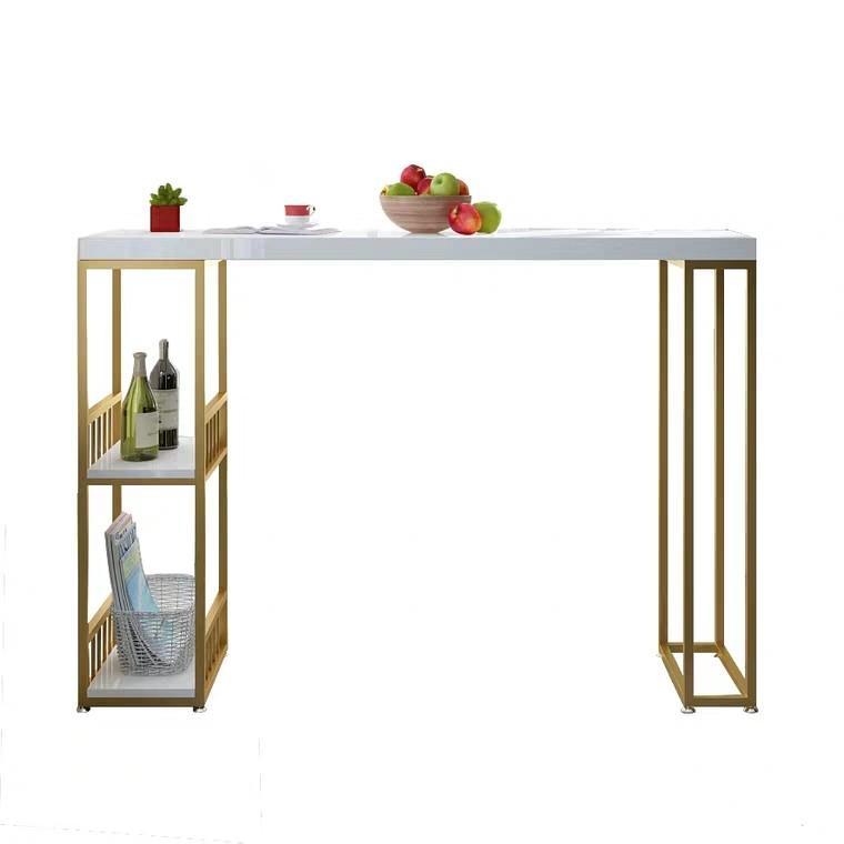 Modern Industrial Solid Wood Bar Table With Three Stool - The Leaf Crafts