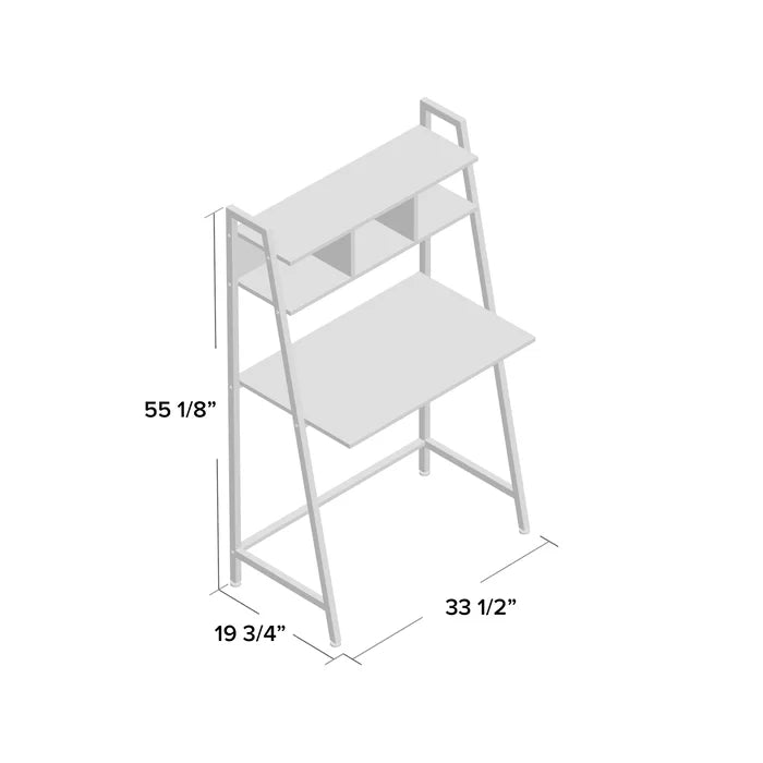 Contemporary Ladder Desk With Storage - The Leaf Crafts