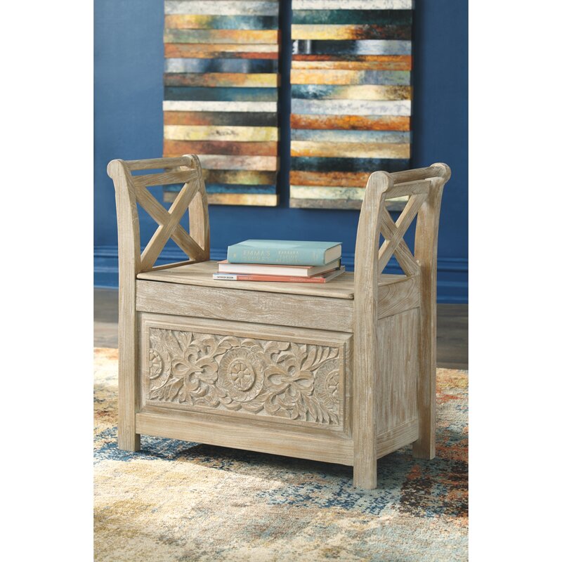 Rajasthani Carved Bench - The Leaf Crafts
