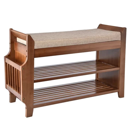 Looma Solid Wood Shoe Multifunctional Bench - The Leaf Crafts