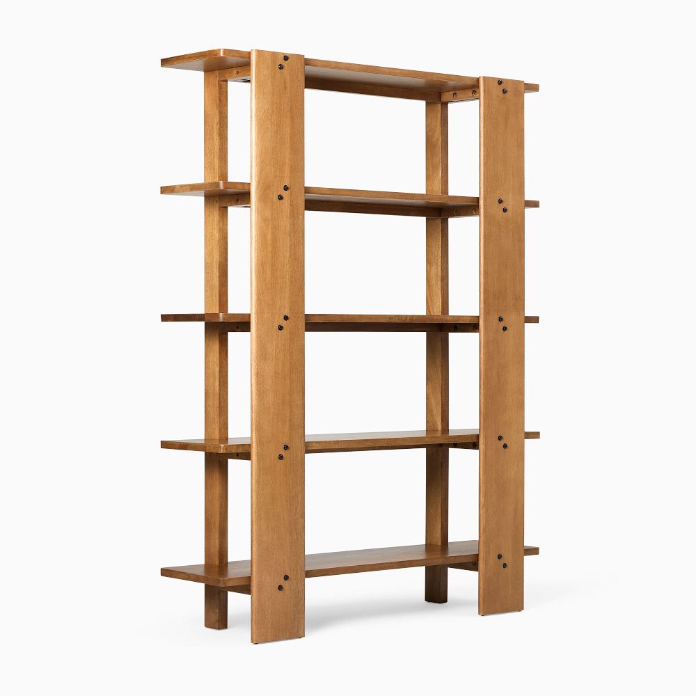 Rustic classic wooden bookcase for living room- The Leaf Crafts
