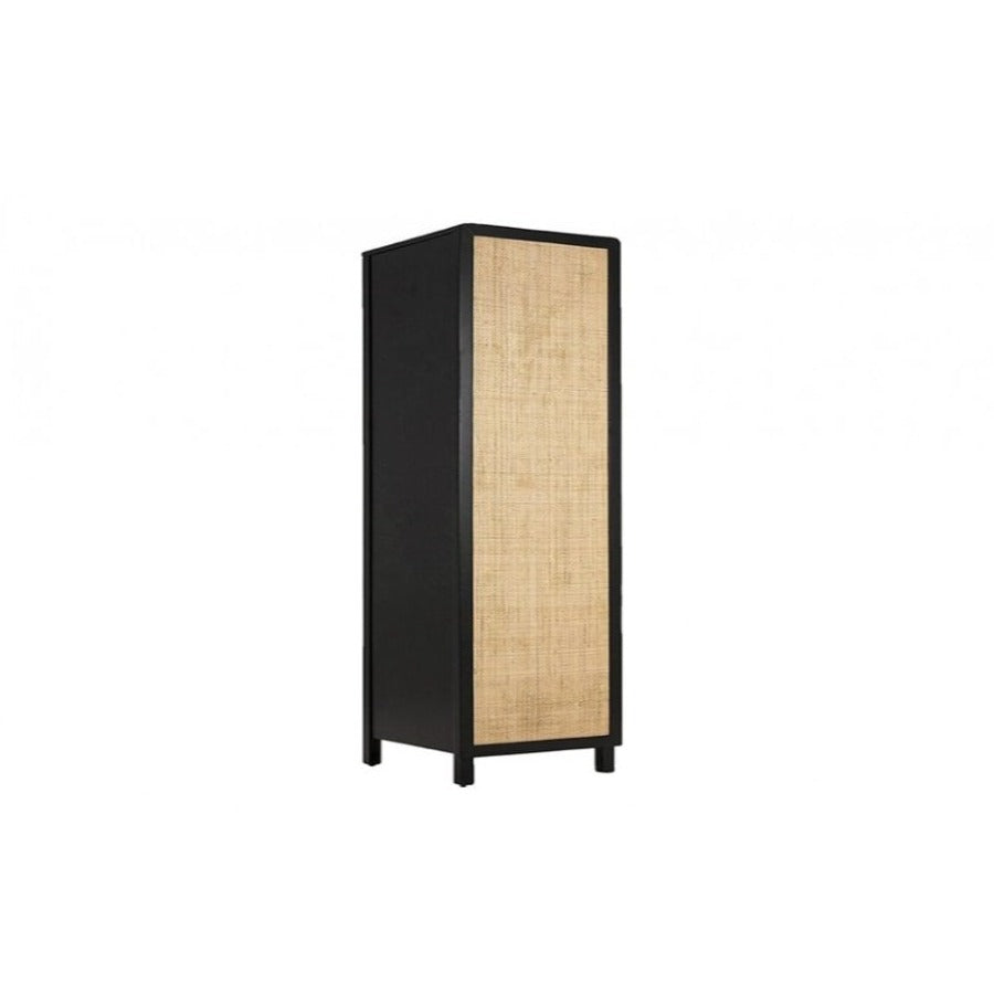 Rustic compact wooden wardrobe for bedroom - The Leaf Crafts