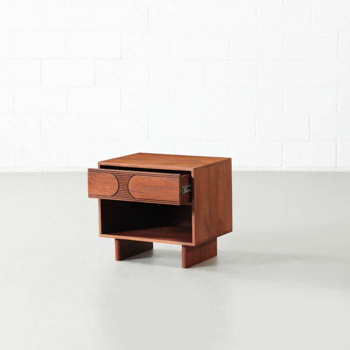 Rustic durable handcrafted wooden nightstand - The Leaf Crafts