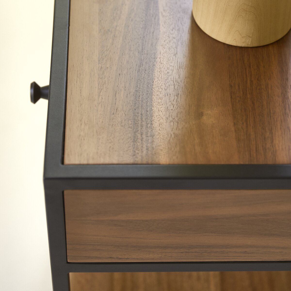 Rustic minimalist wooden bedside table for modern homes - The Leaf Crafts