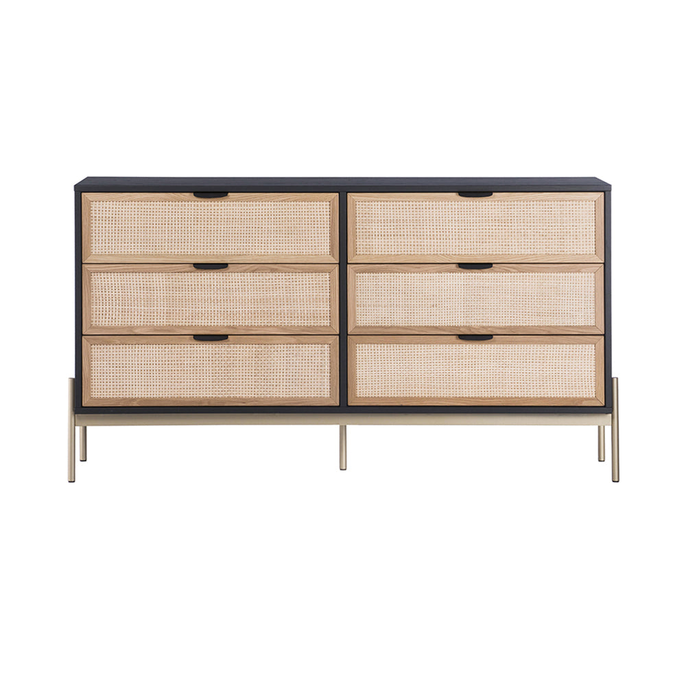 Rustic modern-cane-drawer-cabinet - The Leaf Crafts