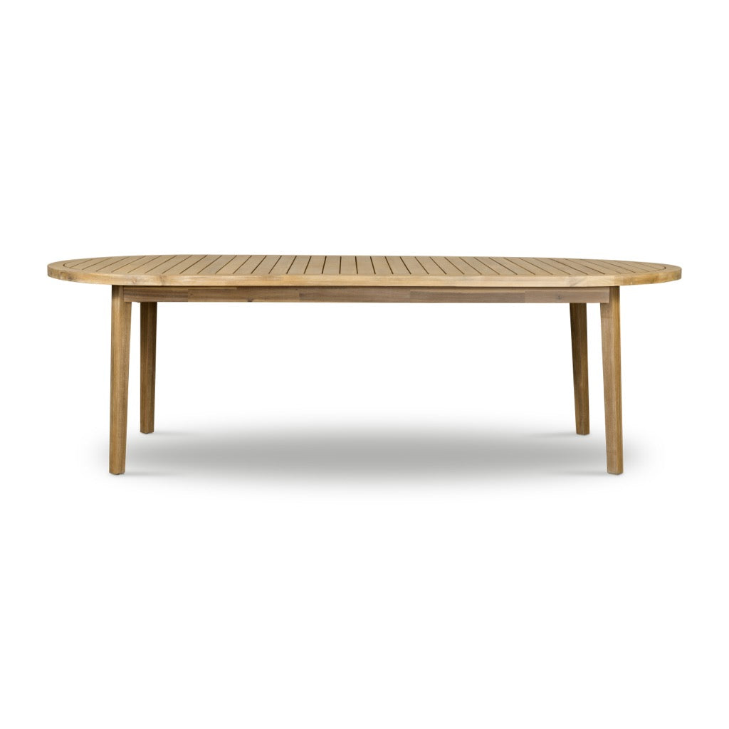 Rustic modern solid wood dining table design - The Leaf Crafts