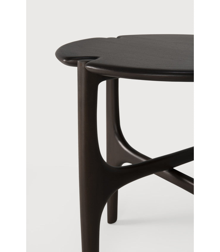 Rustic handcrafted wooden end table with premium finish- The Leaf Crafts
