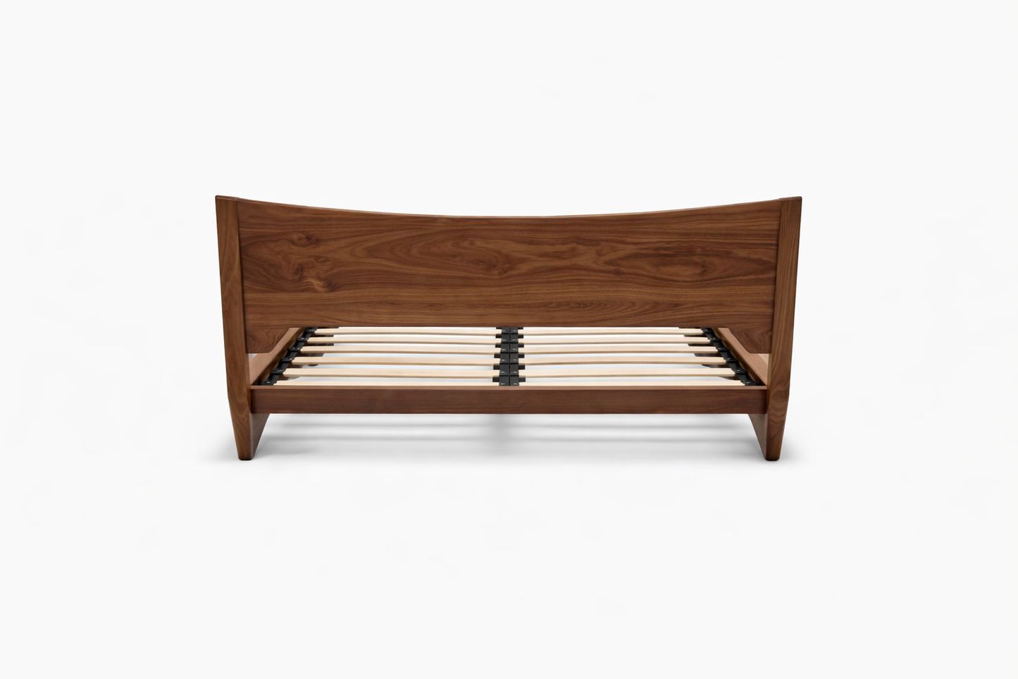 Rustic Wooden bed frame on a white background
