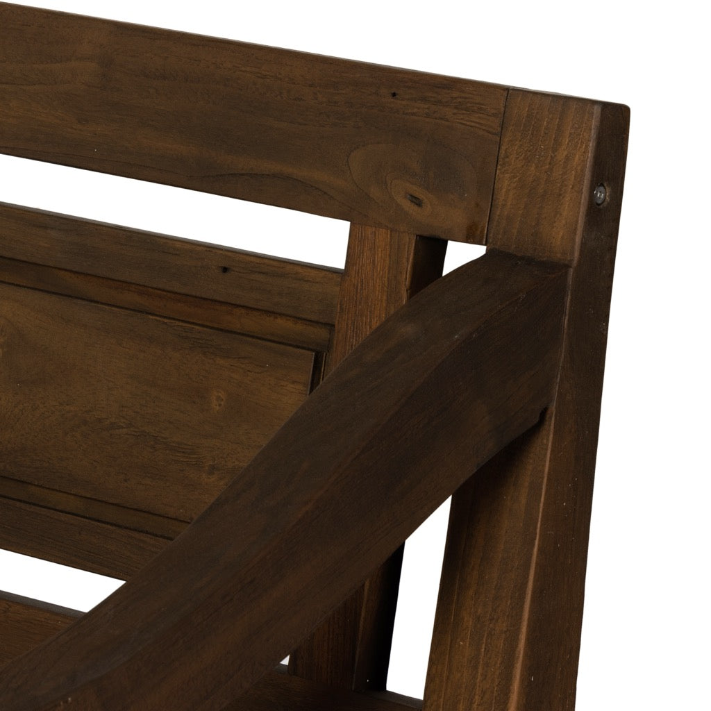 rustic modern outdoor seating bench for balcony and garden - The Leaf Crafts